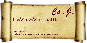 Császár Judit névjegykártya